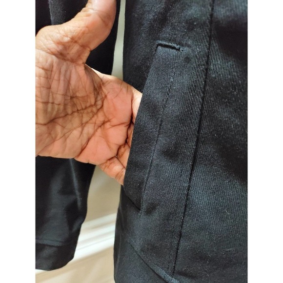 Men's Black Denim Cotton Long Sleeve Buttons Front Casual jeans Jacket Size M - Picture 5 of 9